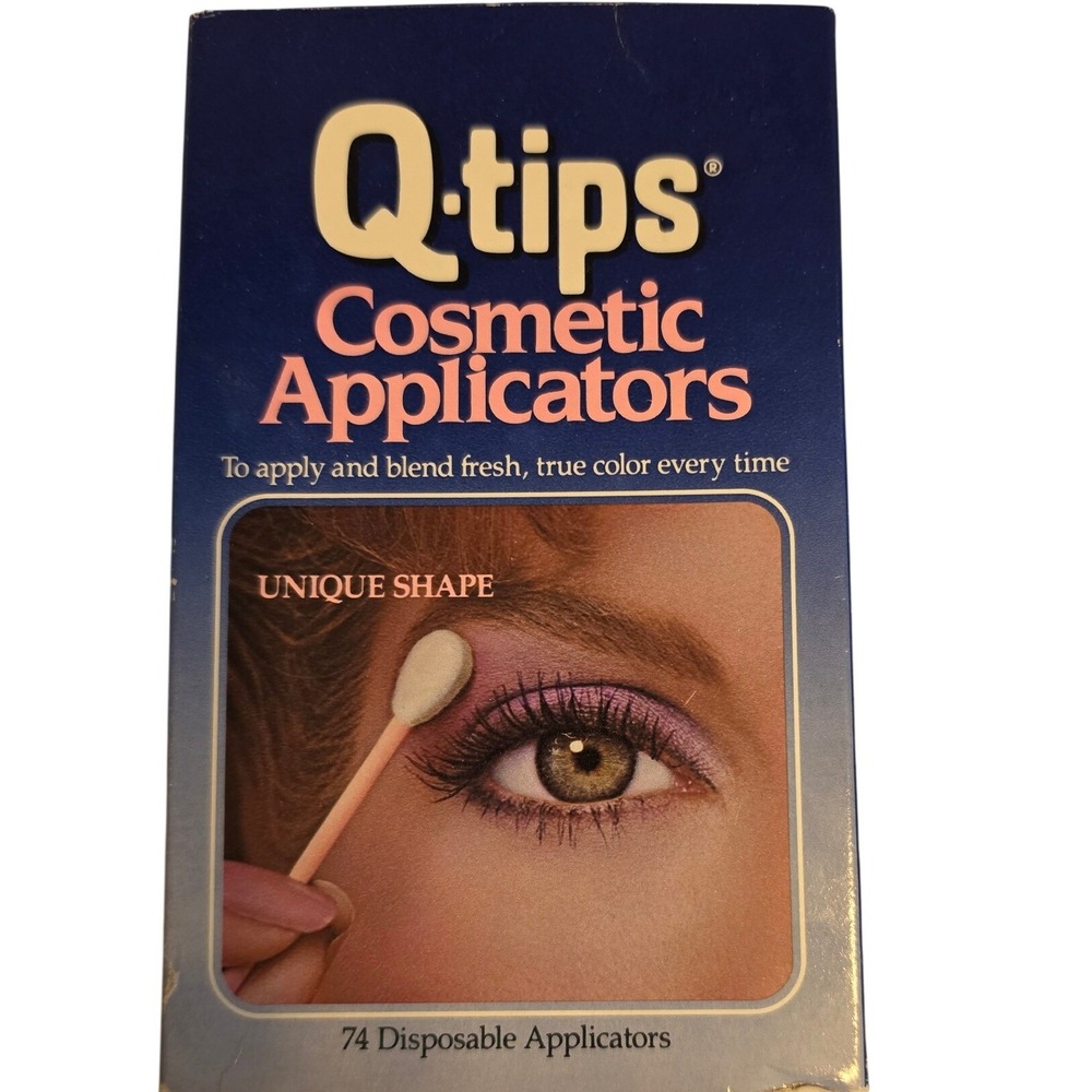 Vintage Q-tips Cosmetic Applicators  Count Cotton Tip Eye Makeup Blending